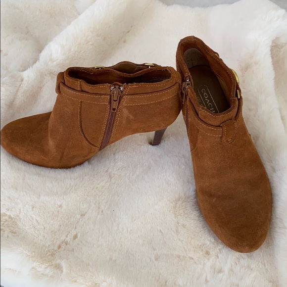 Coach cognac suede booties - Picture 3 of 5